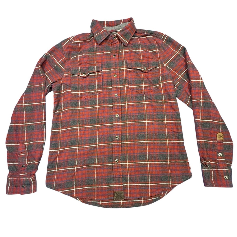 Dakota Grizzly Riley Flannel Shirt In Crimson Size Medium‎